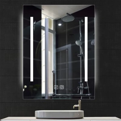 Cermin Vanity Bilik Mandi LED Bercahaya Depan